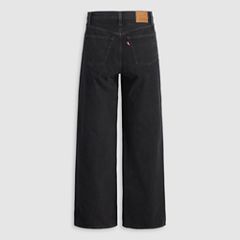Ribcage Wide-Leg Women's Jeans — Rosie Posie - Black 7
