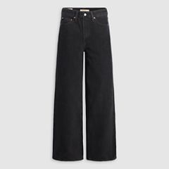 Ribcage Wide-Leg Women's Jeans — Rosie Posie - Black 6