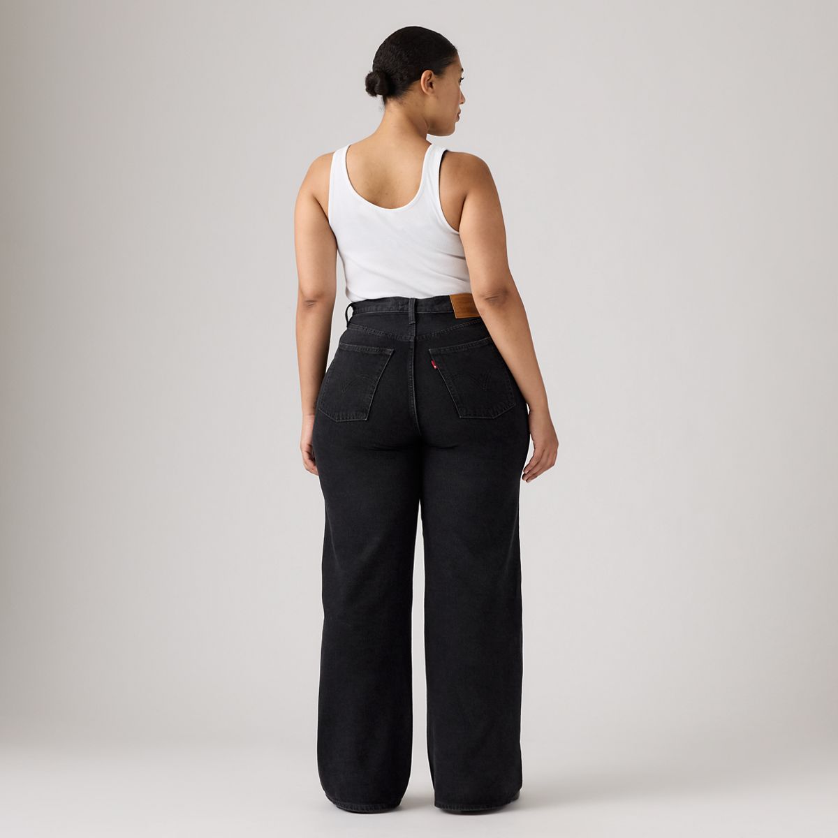 Ribcage Wide-Leg Women's Jeans — Rosie Posie - Black