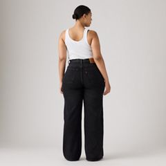 Ribcage Wide-Leg Women's Jeans — Rosie Posie - Black 13