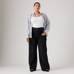 Ribcage Wide-Leg Women's Jeans — Rosie Posie - Black 9