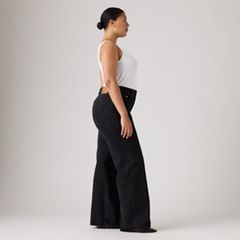 Ribcage Wide-Leg Women's Jeans — Rosie Posie - Black 11