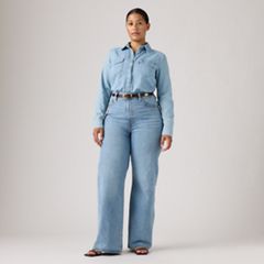 Ribcage Wide Leg Jeans — Far And Wide - Light Wash 9