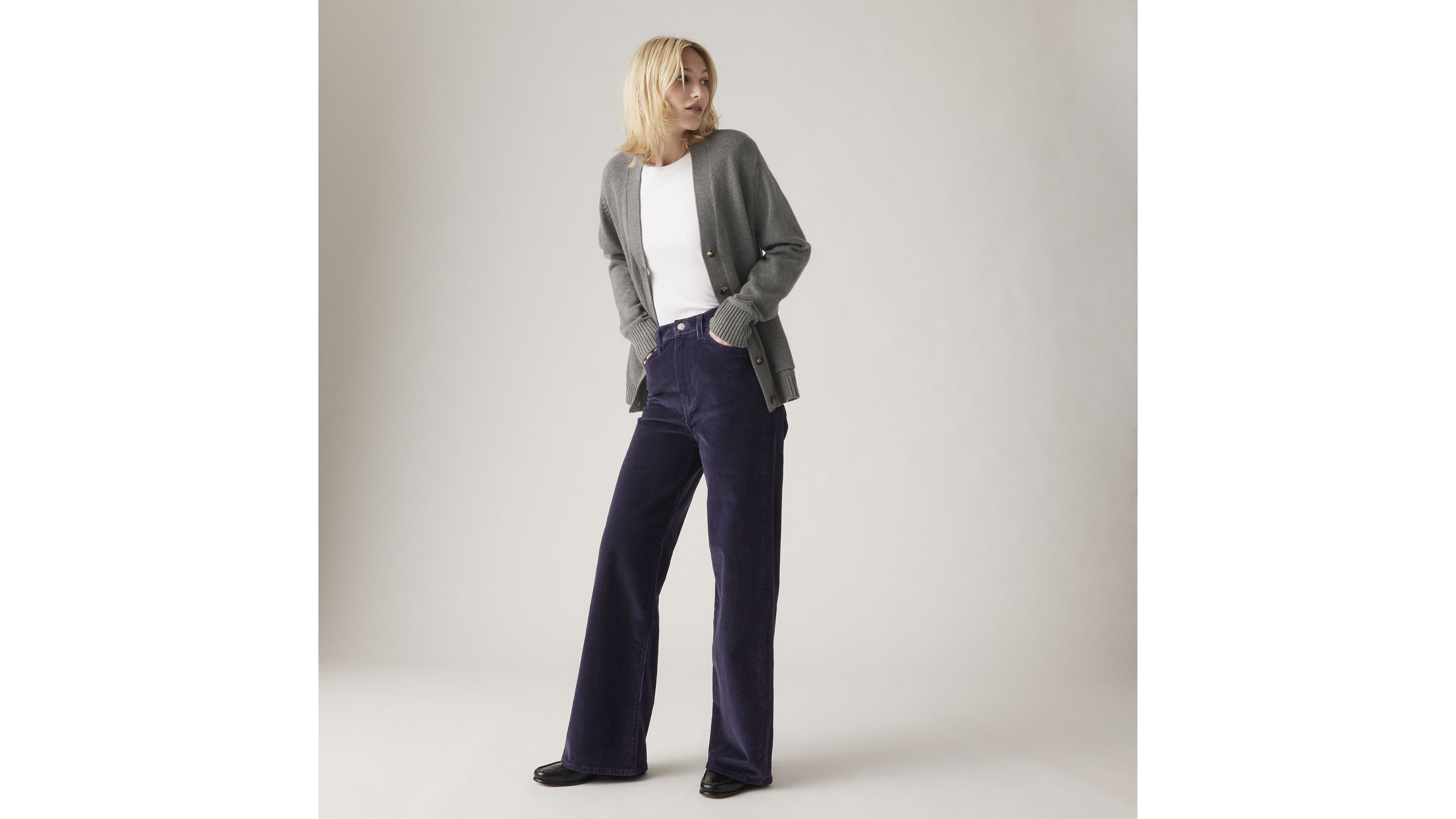 Ribcage Wide Leg Corduroy Women's Jeans 1