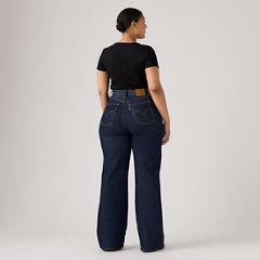 Ribcage Wide-Leg Women's Jeans — Shaded View - Dark Wash 12