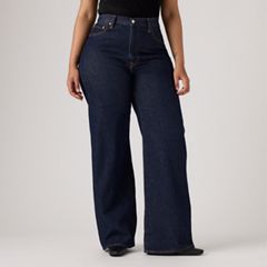 Ribcage Wide-Leg Women's Jeans — Shaded View - Dark Wash 9