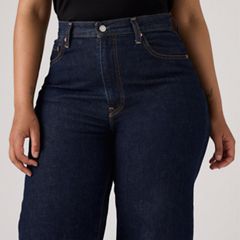 Ribcage Wide-Leg Women's Jeans — Shaded View - Dark Wash 11