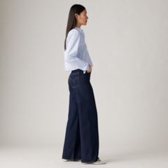 Ribcage Wide-Leg Women's Jeans — Shaded View - Dark Wash 4