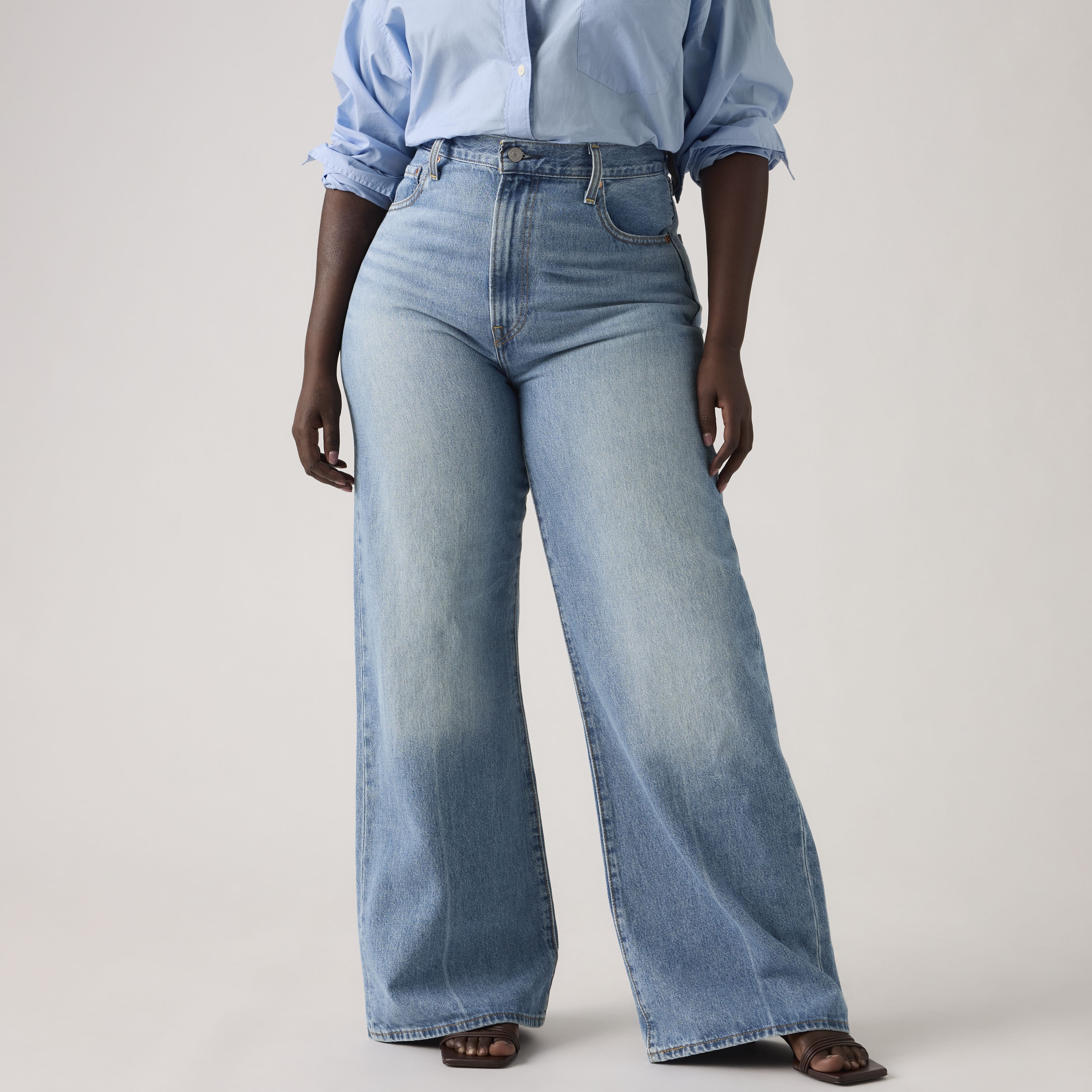 Jean Joli thorax jambe large pour femme 9