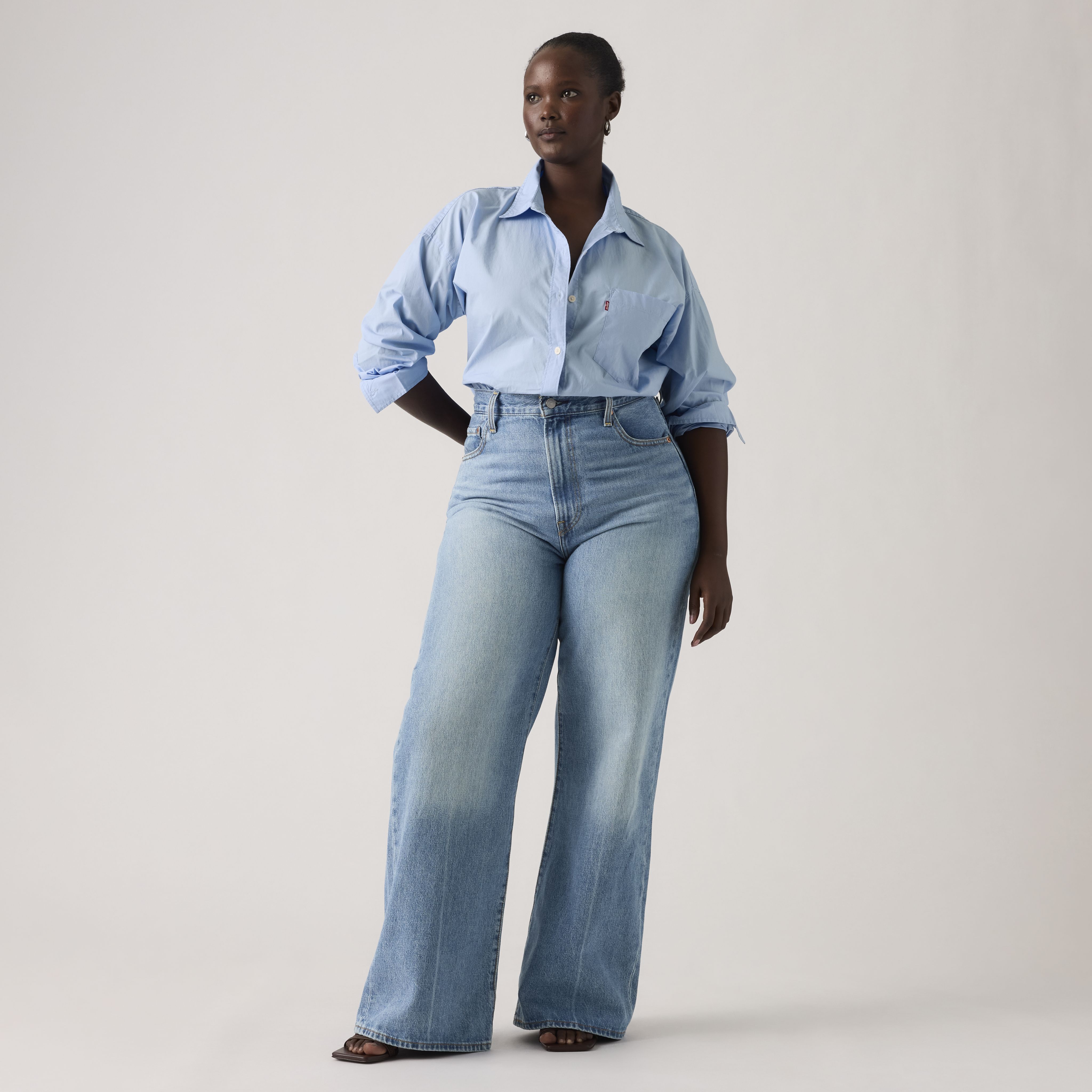 Jean Joli thorax jambe large pour femme 8