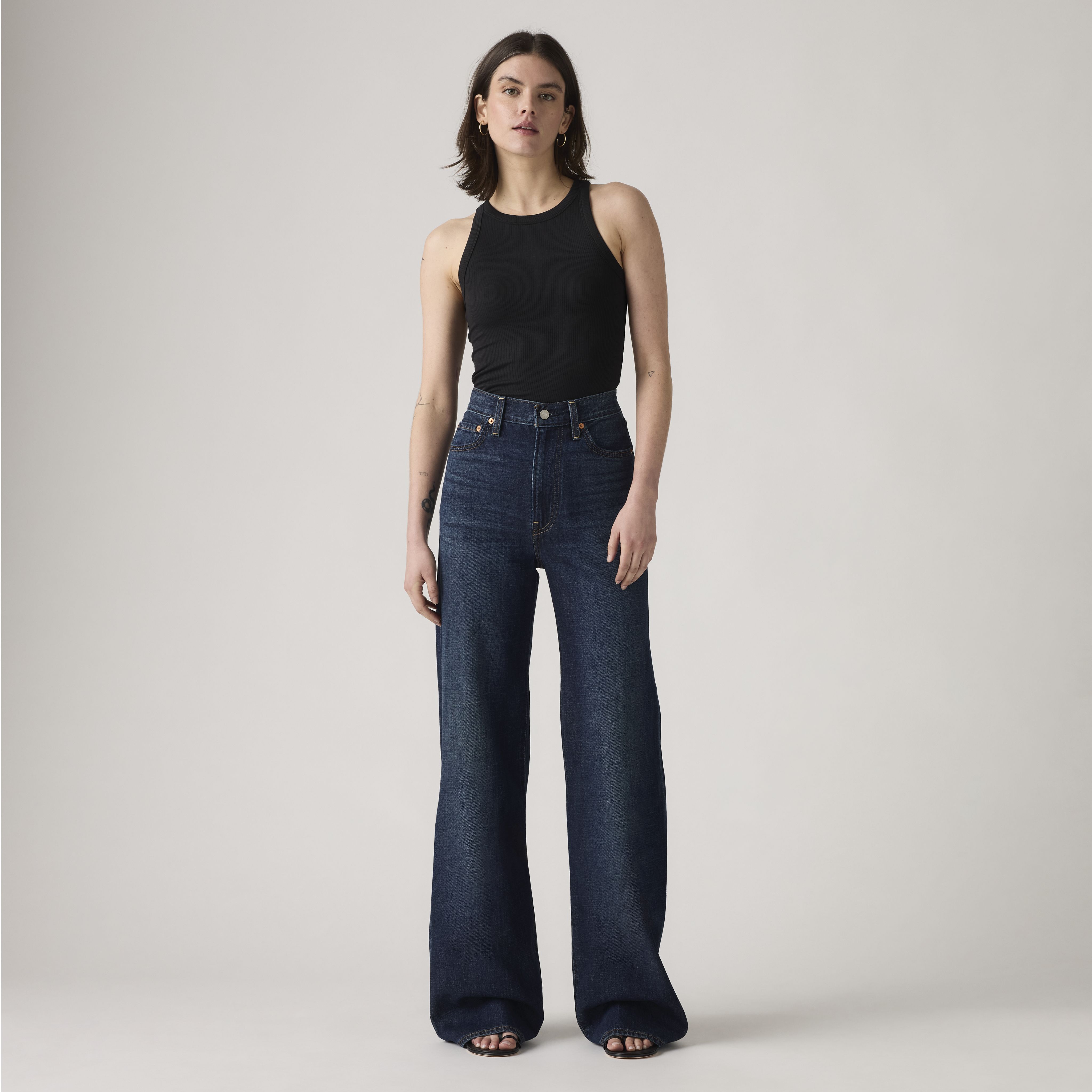 Ribcage Wide-Leg Linen+ Denim 1