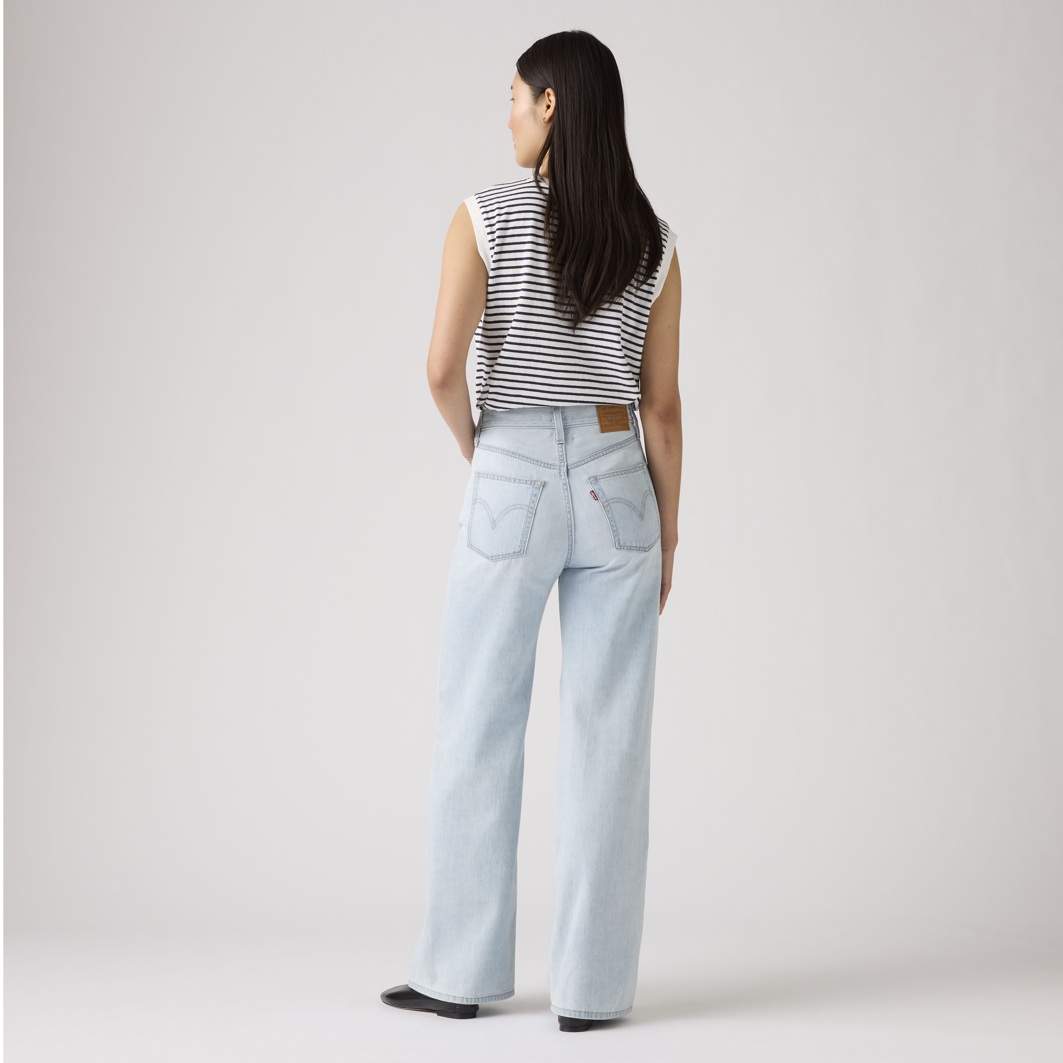 Ribcage Wide-Leg Linen+ Denim Women's Jeans 3