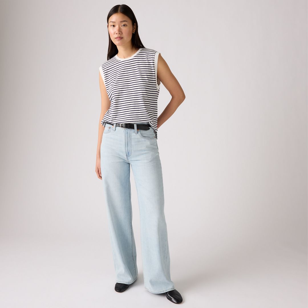 Levi's Ribcage Wide-Leg Linen+ Denim Women's Jeans 23x32