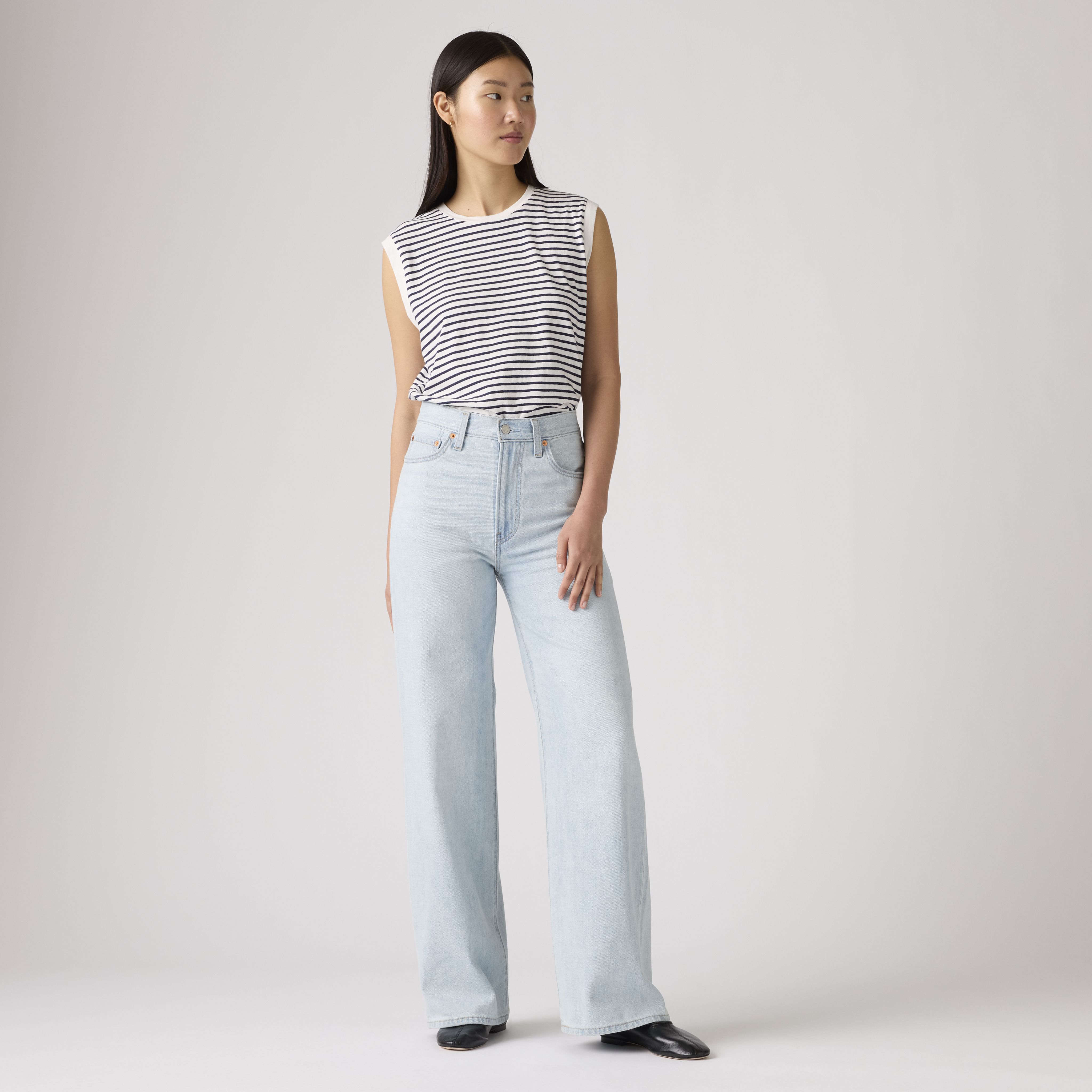Ribcage Wide-Leg Linen+ Denim 1