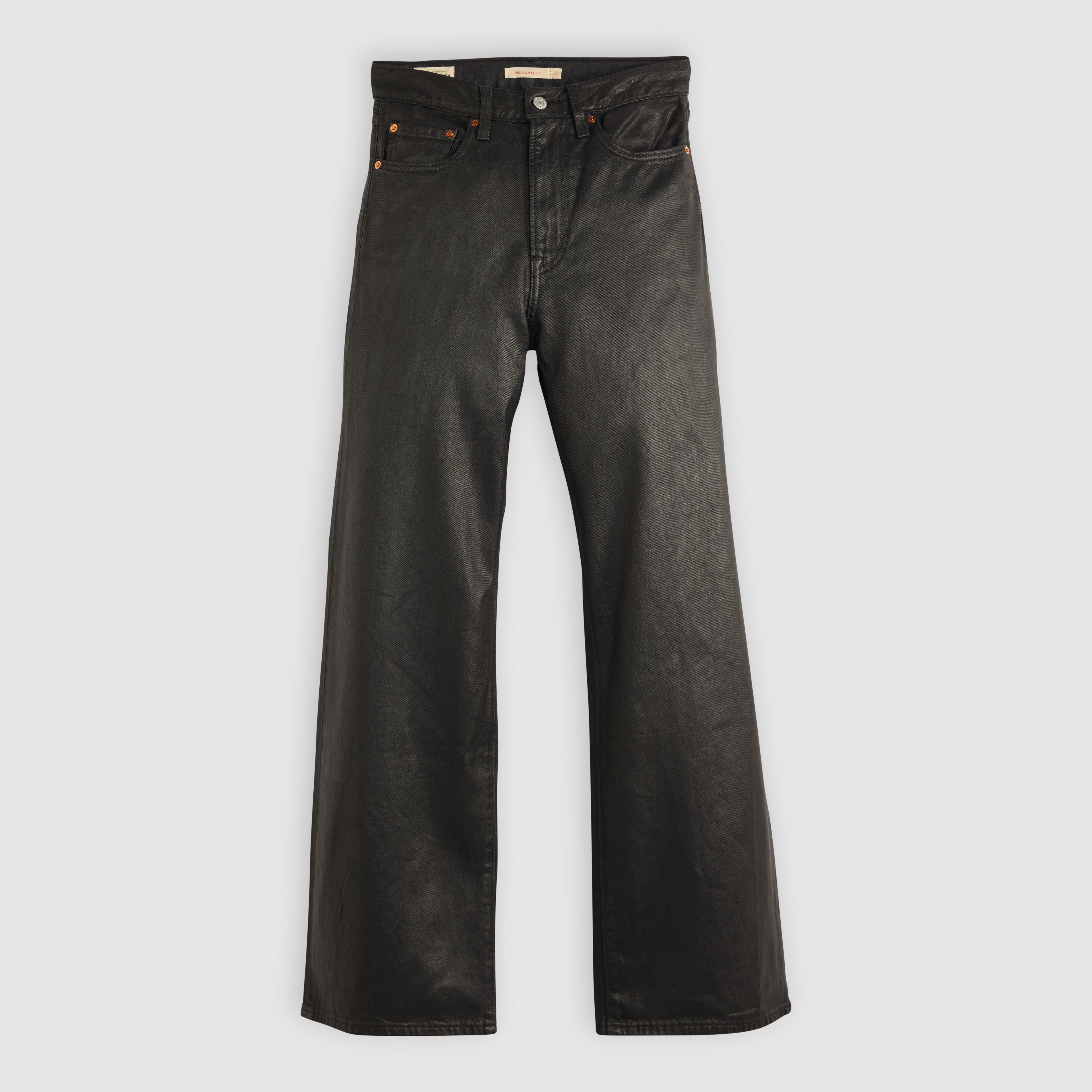 Coated Ribcage Wide Leg Women's Jeans