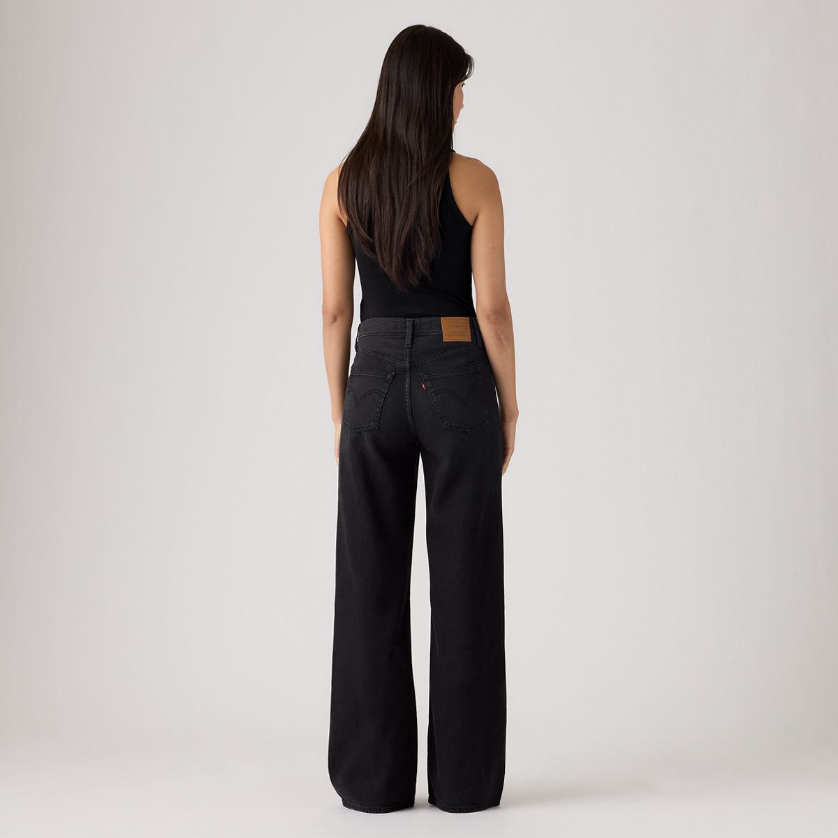 Ribcage Wide-Leg Women's Jeans — None Your Business - Black