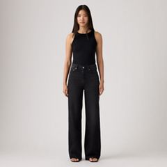 Ribcage Wide-Leg Women's Jeans — None Your Business - Black 7