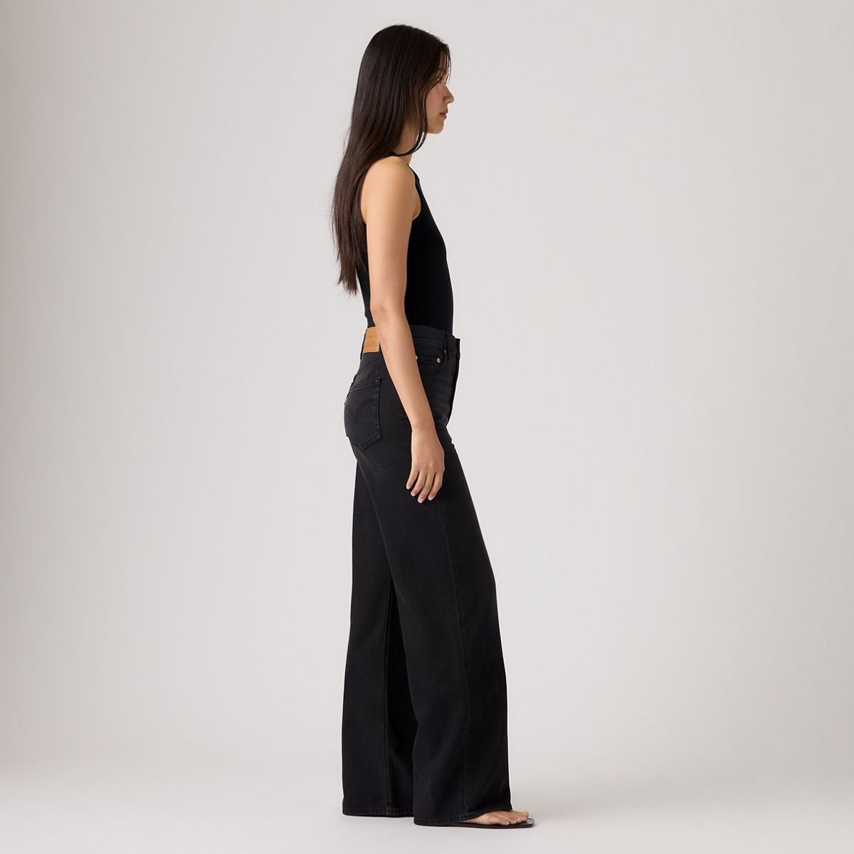 Ribcage Wide-Leg Women's Jeans — None Your Business - Black
