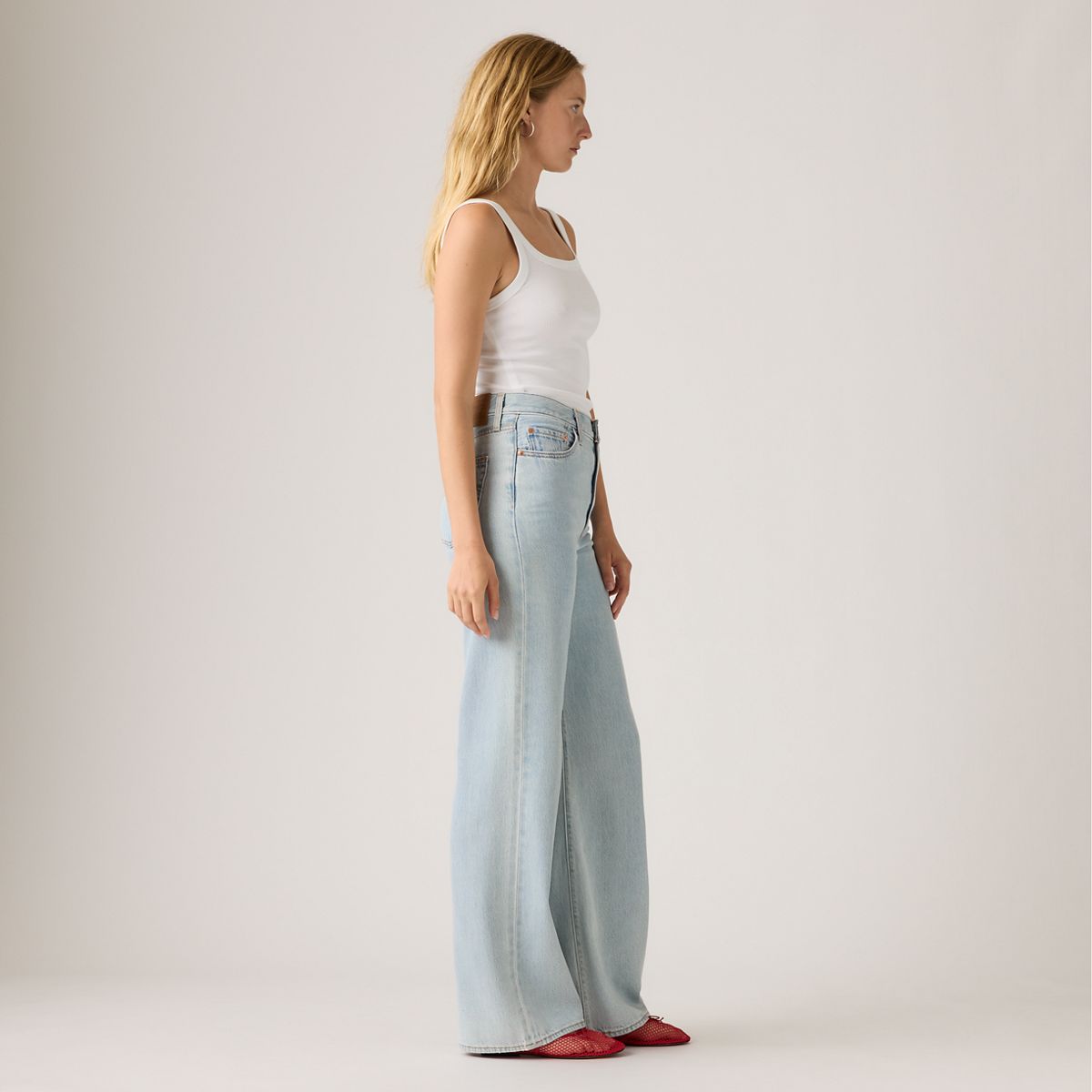 Ribcage Wide-Leg Women's Jeans — Of Course Stone - Light Wash