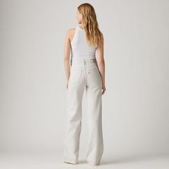 Ribcage Wide-Leg Linen Women's Pants — Crystal Gray - Grey 3