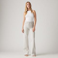 Ribcage Wide-Leg Linen Women's Pants — Crystal Gray - Grey 5
