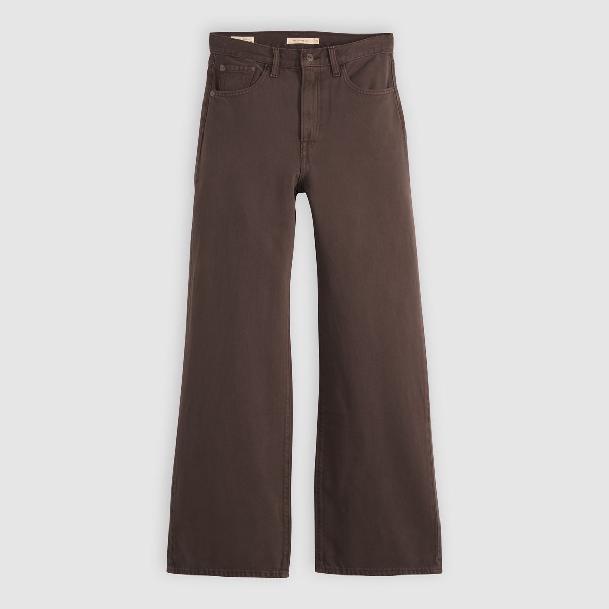 Ribcage Wide-Leg Linen Women's Pants — Hot Fudge - Brown