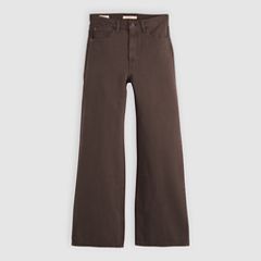 Ribcage Wide-Leg Linen Women's Pants — Hot Fudge - Brown 6