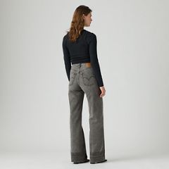Ribcage Wide-Leg Women's Jeans — You're Excused - Grey 3