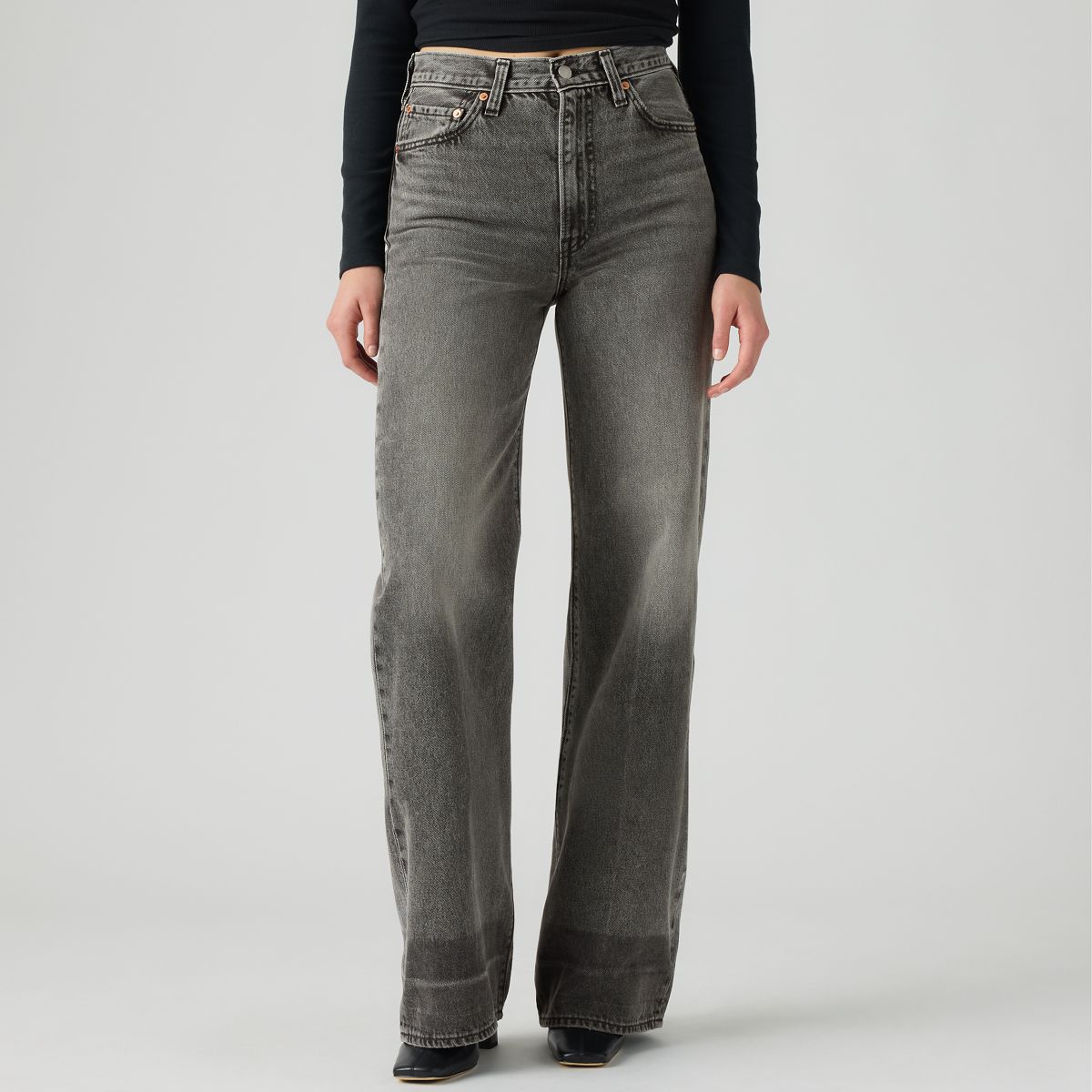 Ribcage Wide-Leg Women's Jeans — You're Excused - Grey