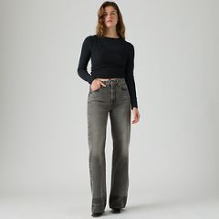 Ribcage Wide-Leg Women's Jeans — You're Excused - Grey 1
