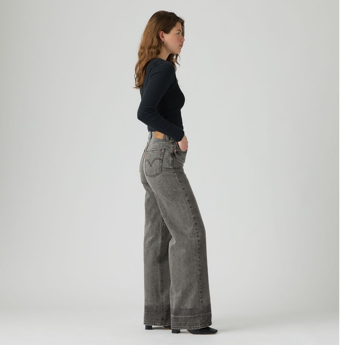 Ribcage Wide-Leg Women's Jeans — You're Excused - Grey