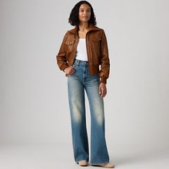 Ribcage Wide-Leg Women's Jeans — Counting Bills - Dark Wash 1