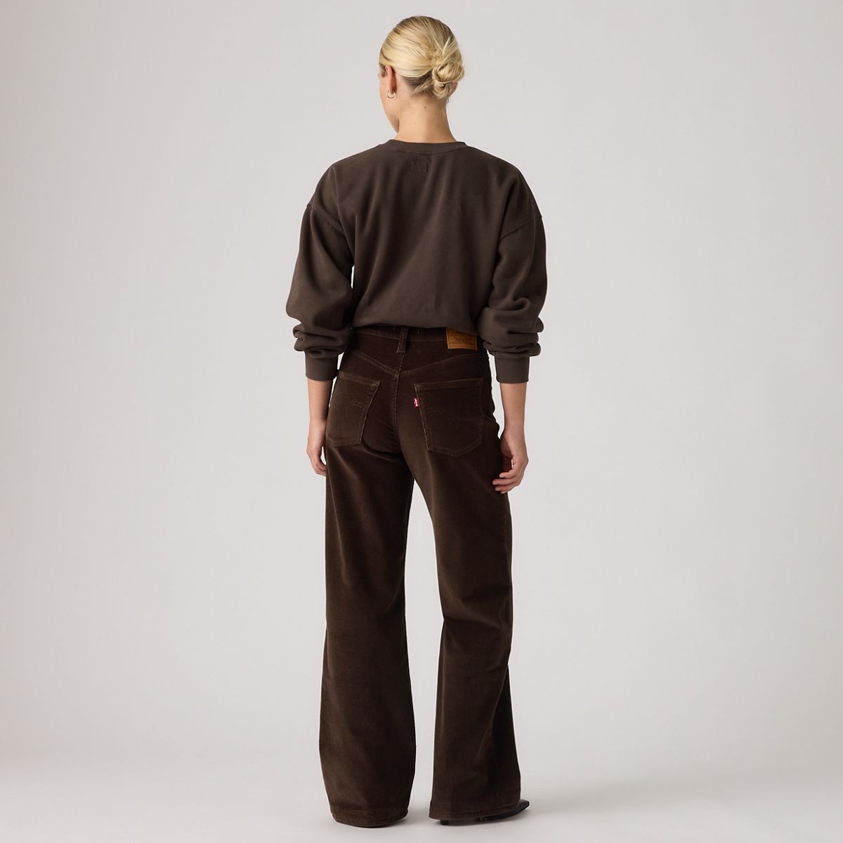 Ribcage Wide-Leg Women's Jeans — Java - Brown