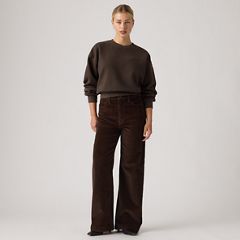 Ribcage Wide-Leg Women's Jeans — Java - Brown 5