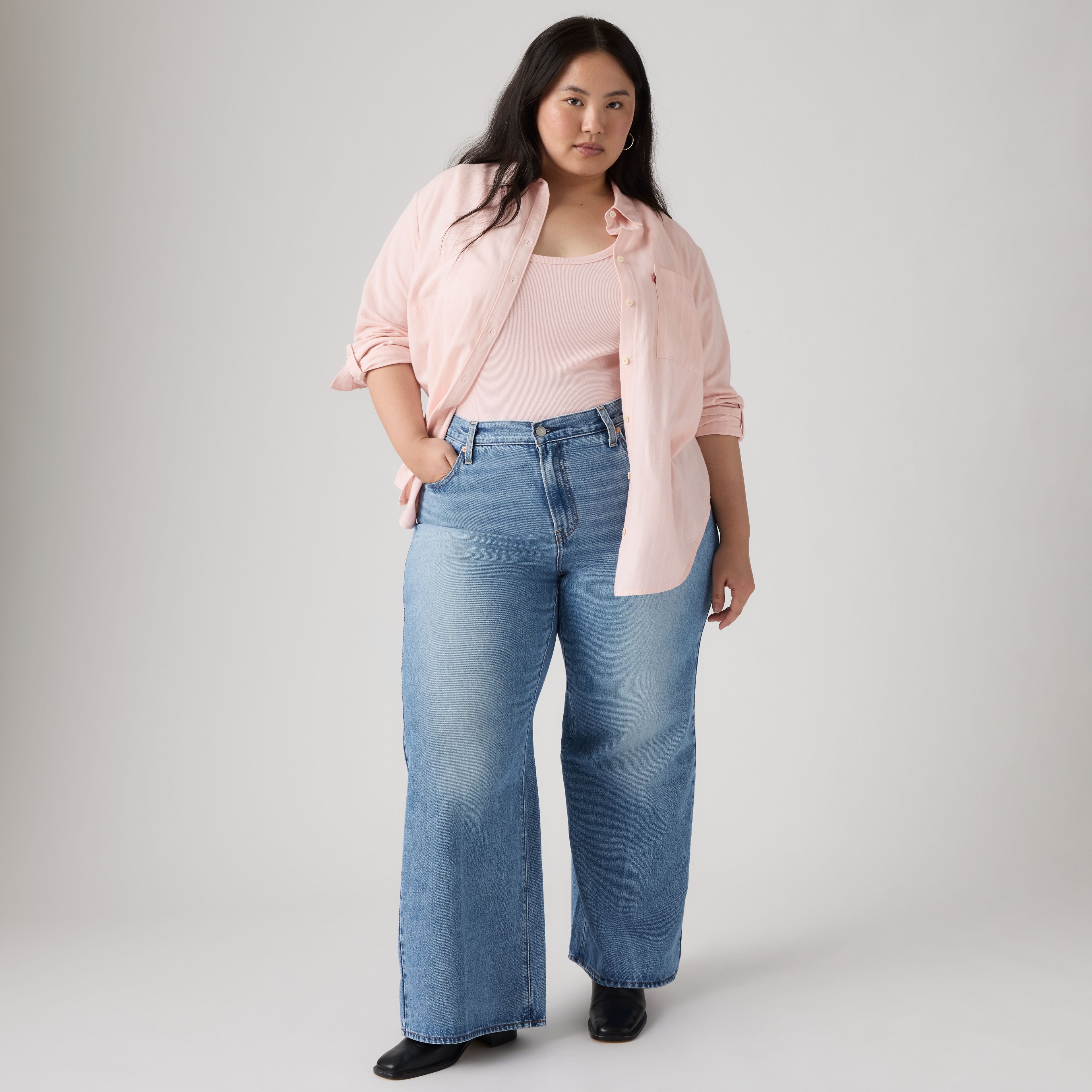 Ribcage Wide Leg Women's Jeans (Plus Size)