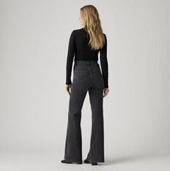 Ribcage Bell Women's Jeans — On The Town - Black 3