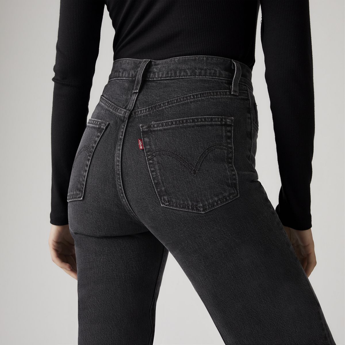 Ribcage Bell Women's Jeans — On The Town - Black