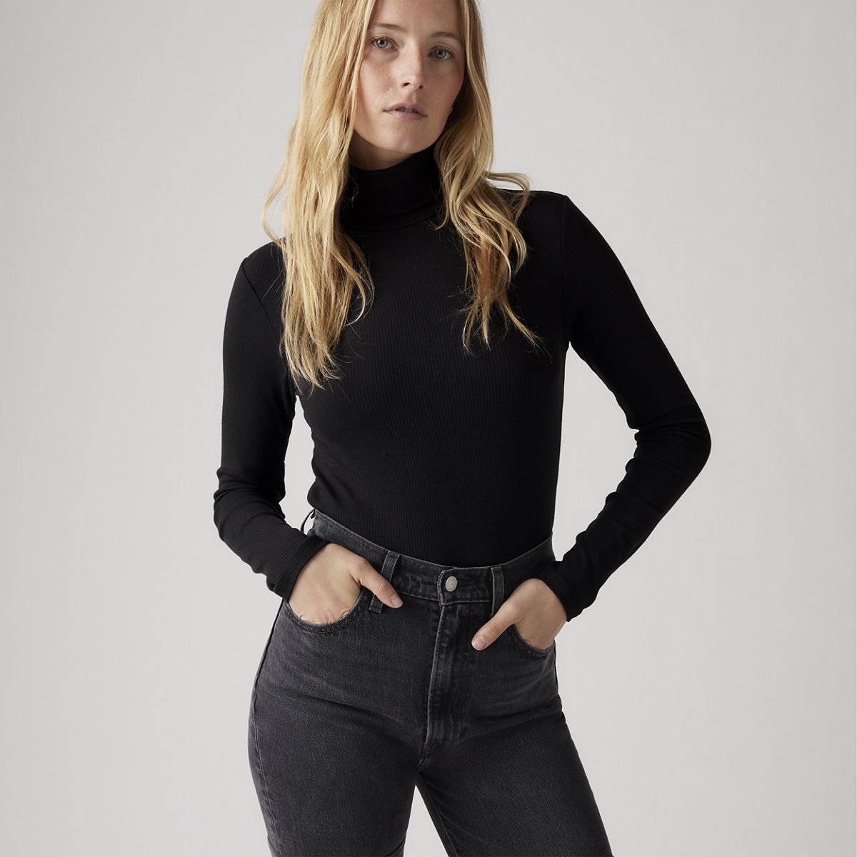 Ribcage Bell Women's Jeans — On The Town - Black