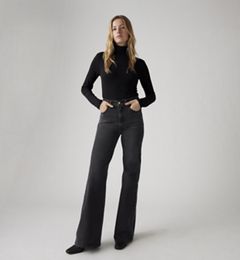 Ribcage Bell Women's Jeans — On The Town - Black 1