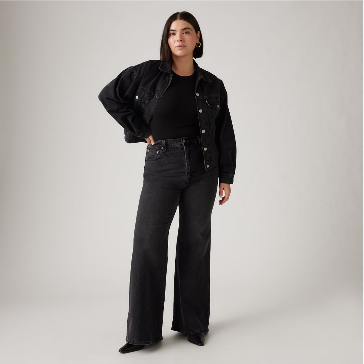 Ribcage Bell Women's Jeans — On The Town - Black