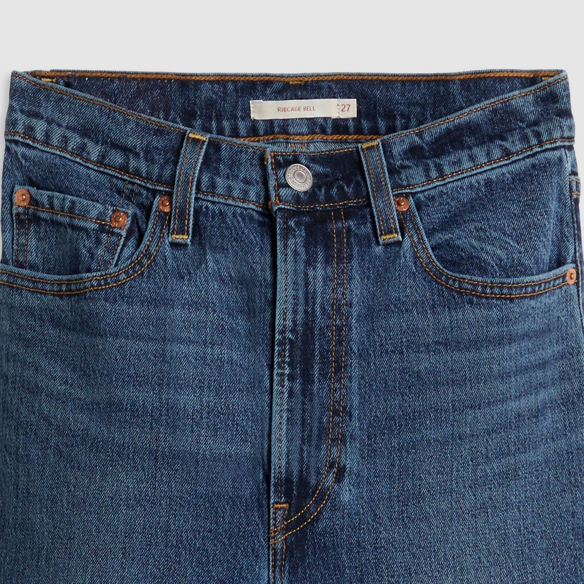 Ribcage Bell Women's Jeans — Romantic Story - Dark Wash