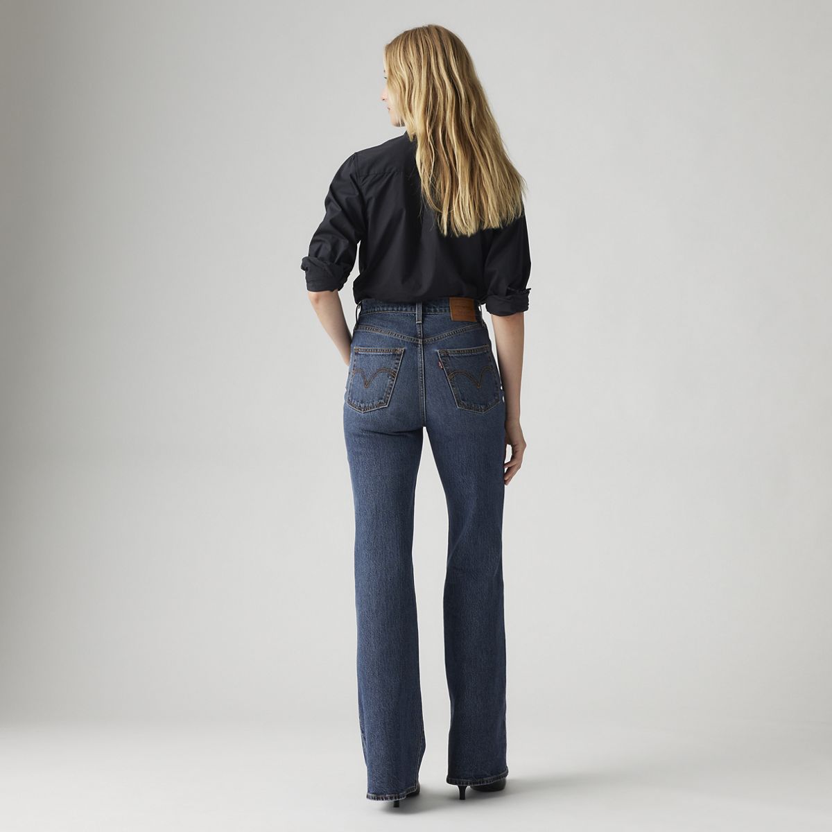 Ribcage Bell Women's Jeans — Romantic Story - Dark Wash