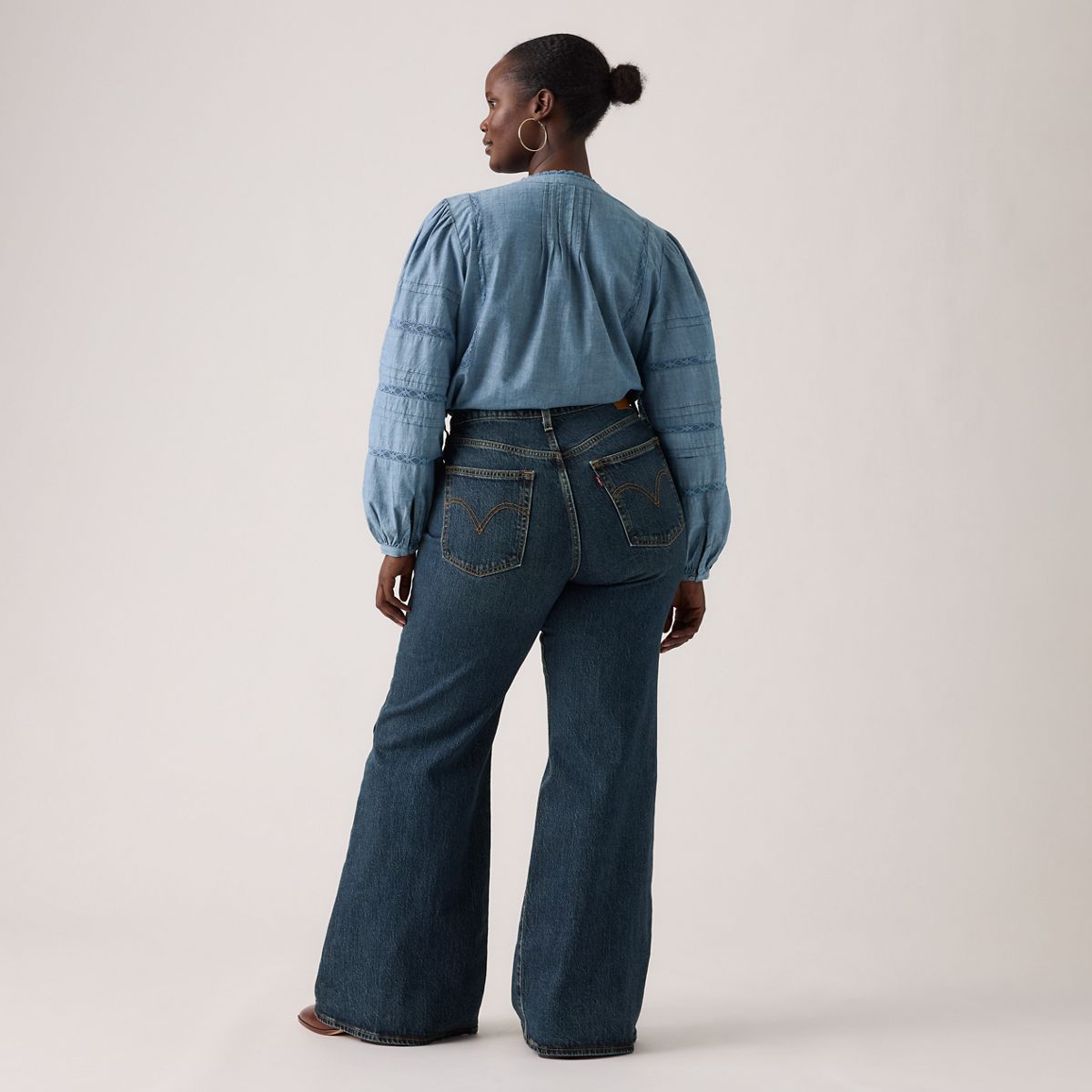 Ribcage Bell Women's Jeans — Romantic Story - Dark Wash