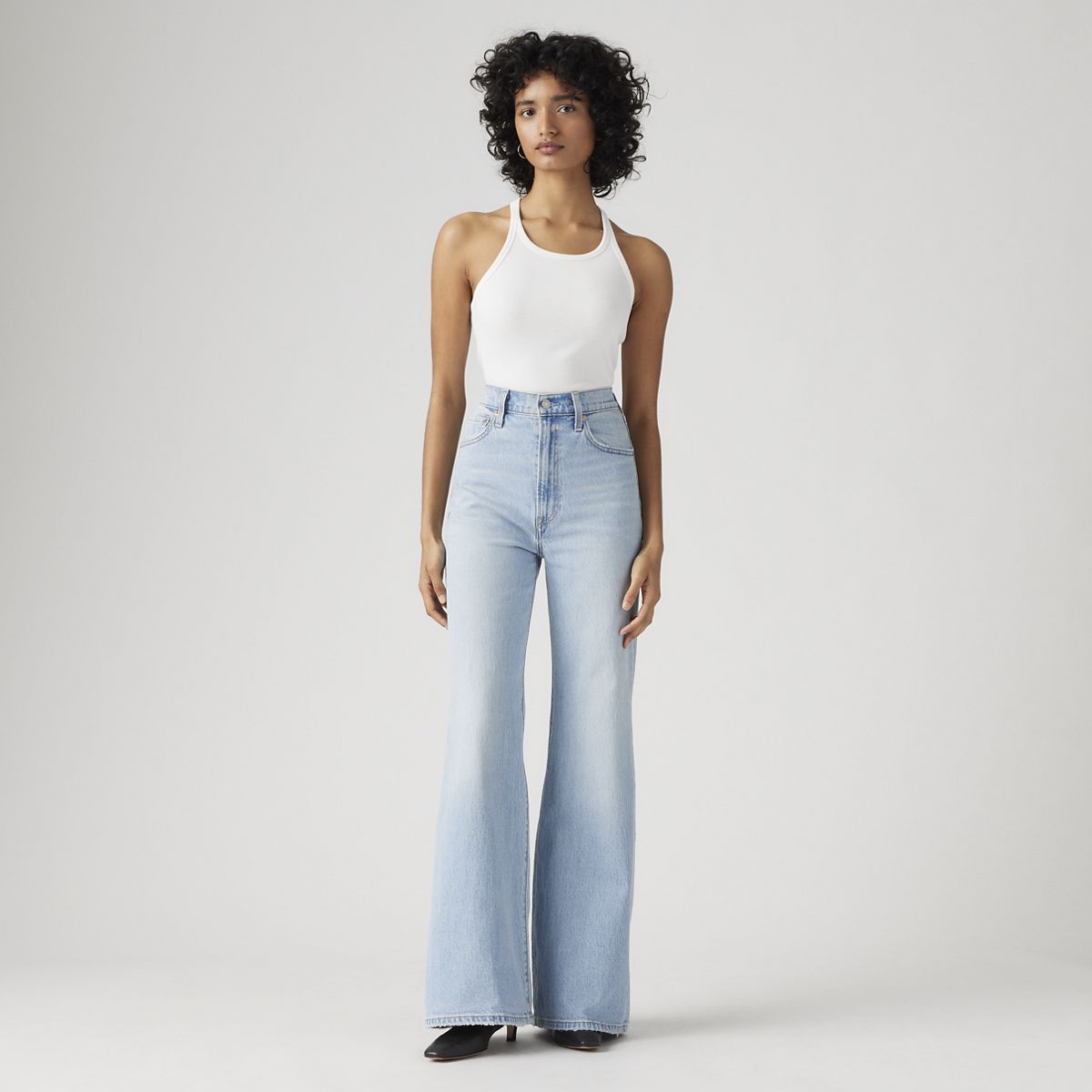 Ribcage Bell Women's Jeans — Sits Well Together - Light Wash