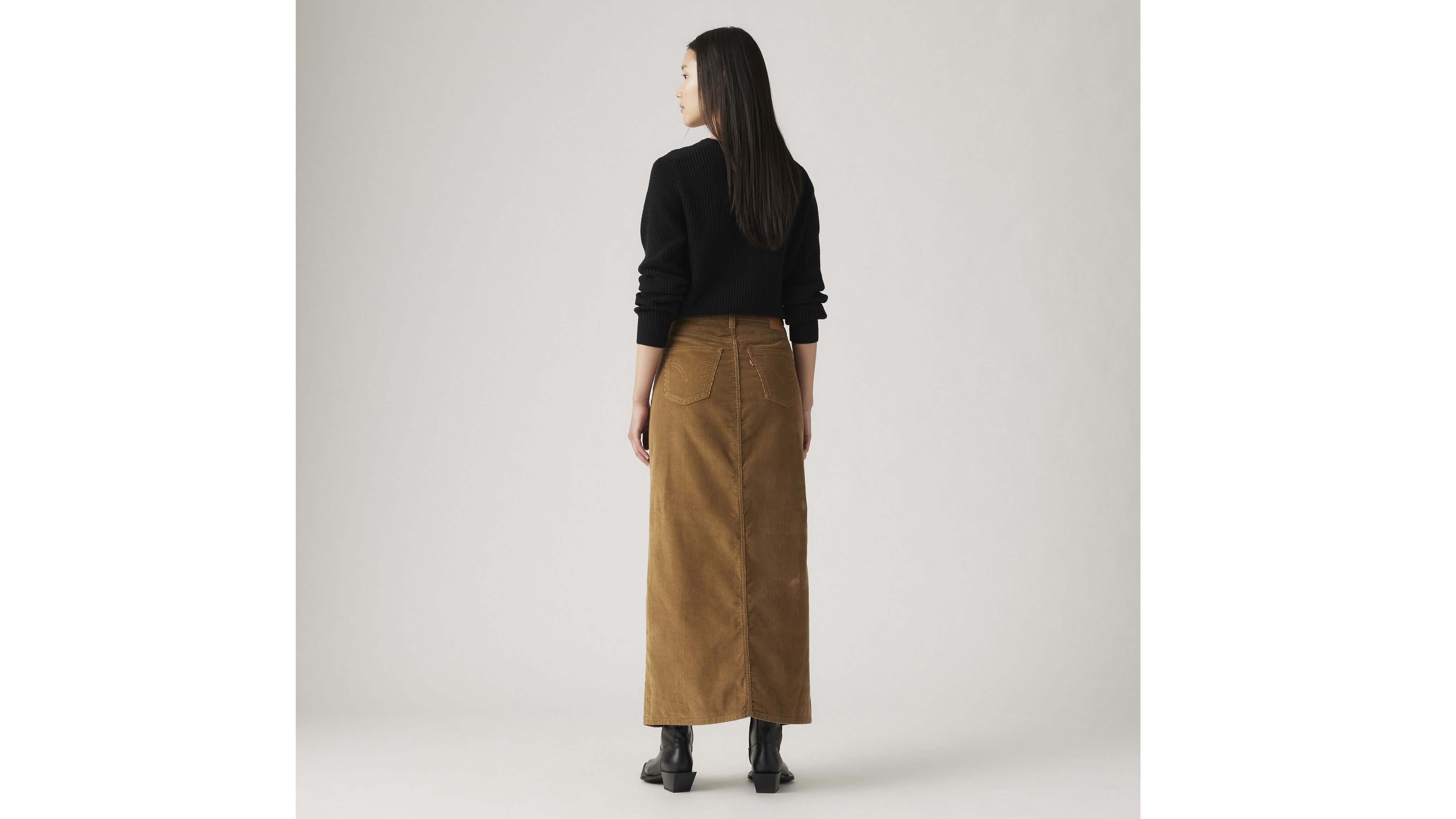 Ankle Column Corduroy Skirt 3