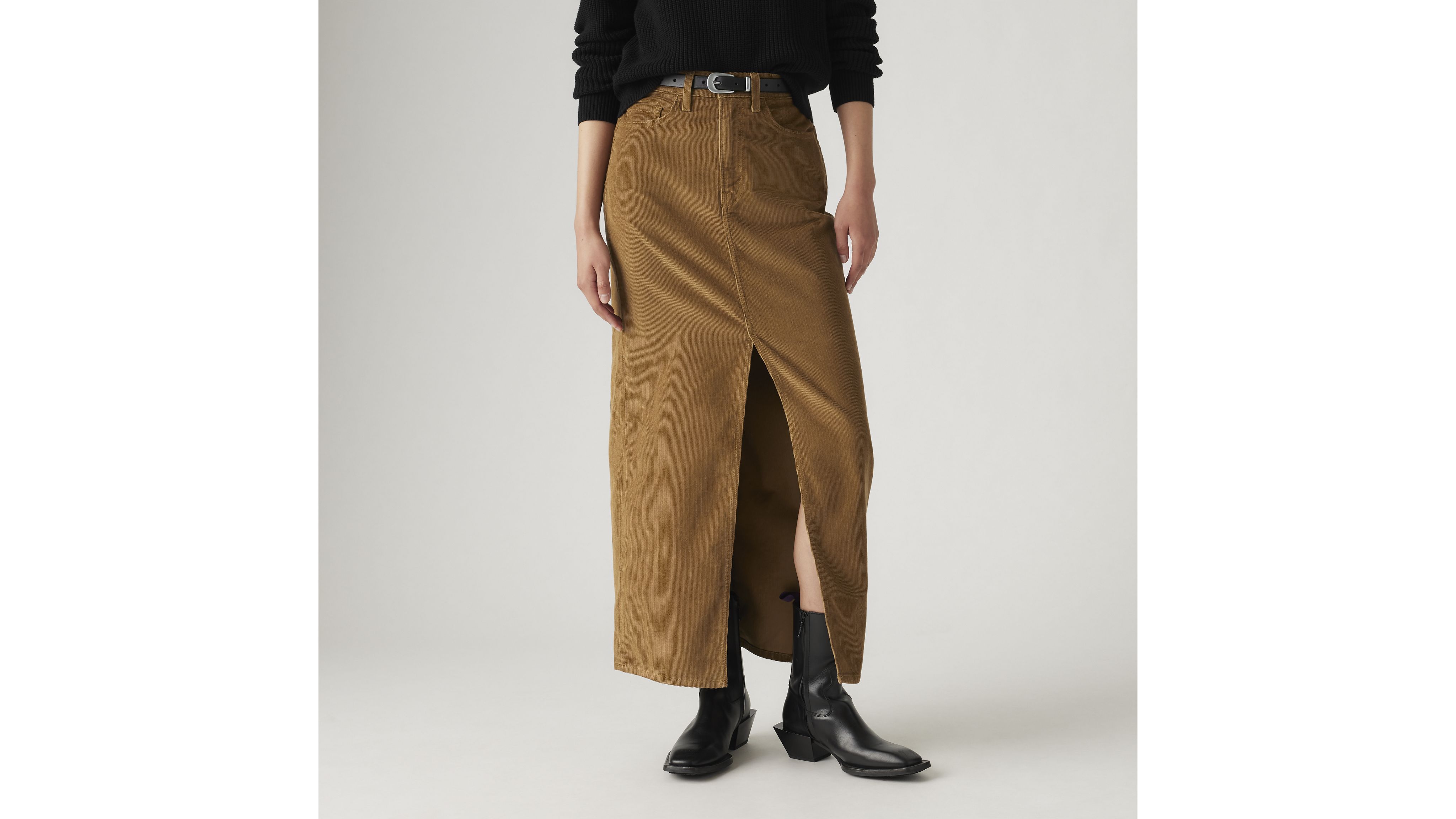 Ankle Column Corduroy Skirt 2