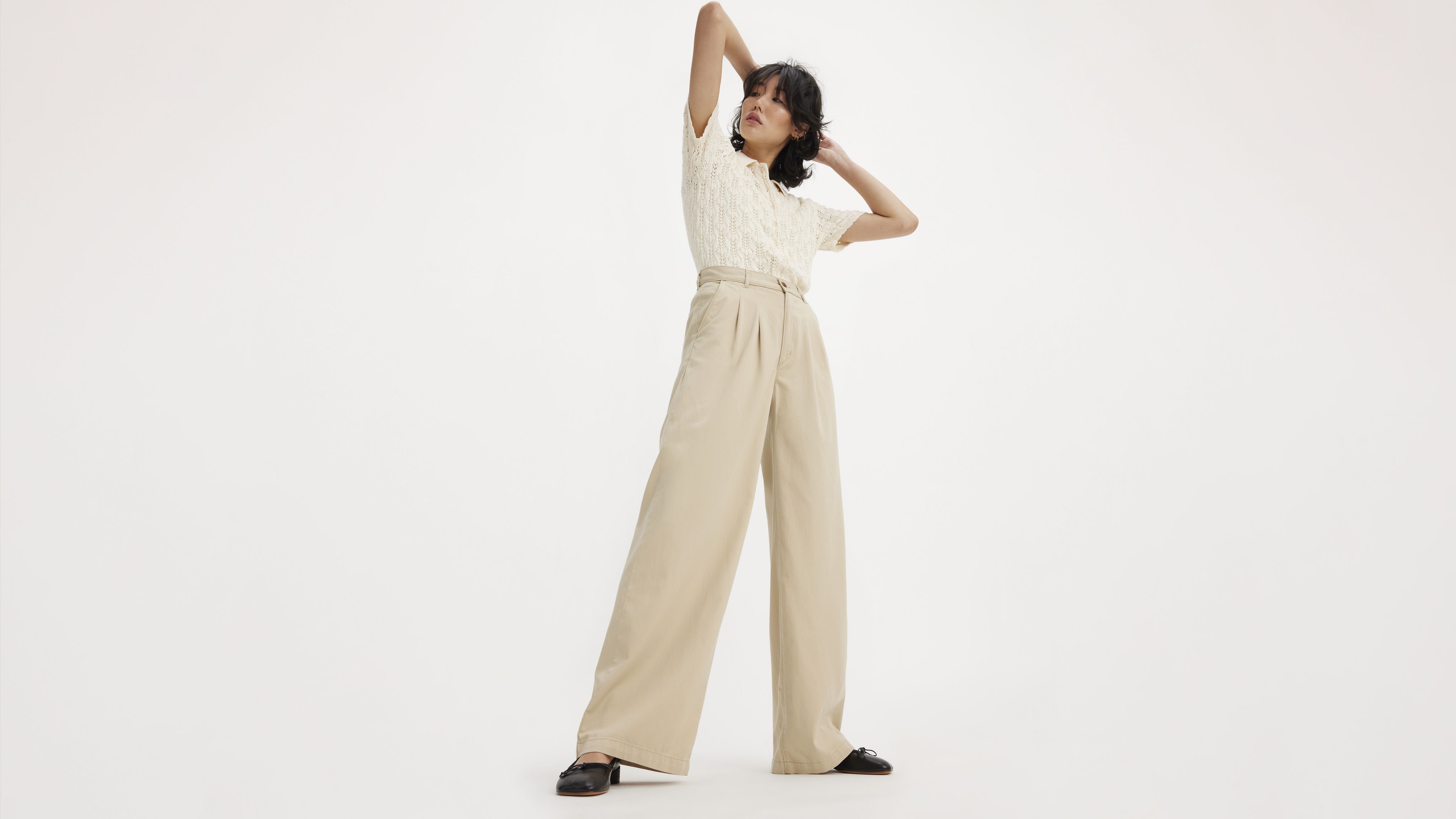 Pleated Wide Leg Trousers 2