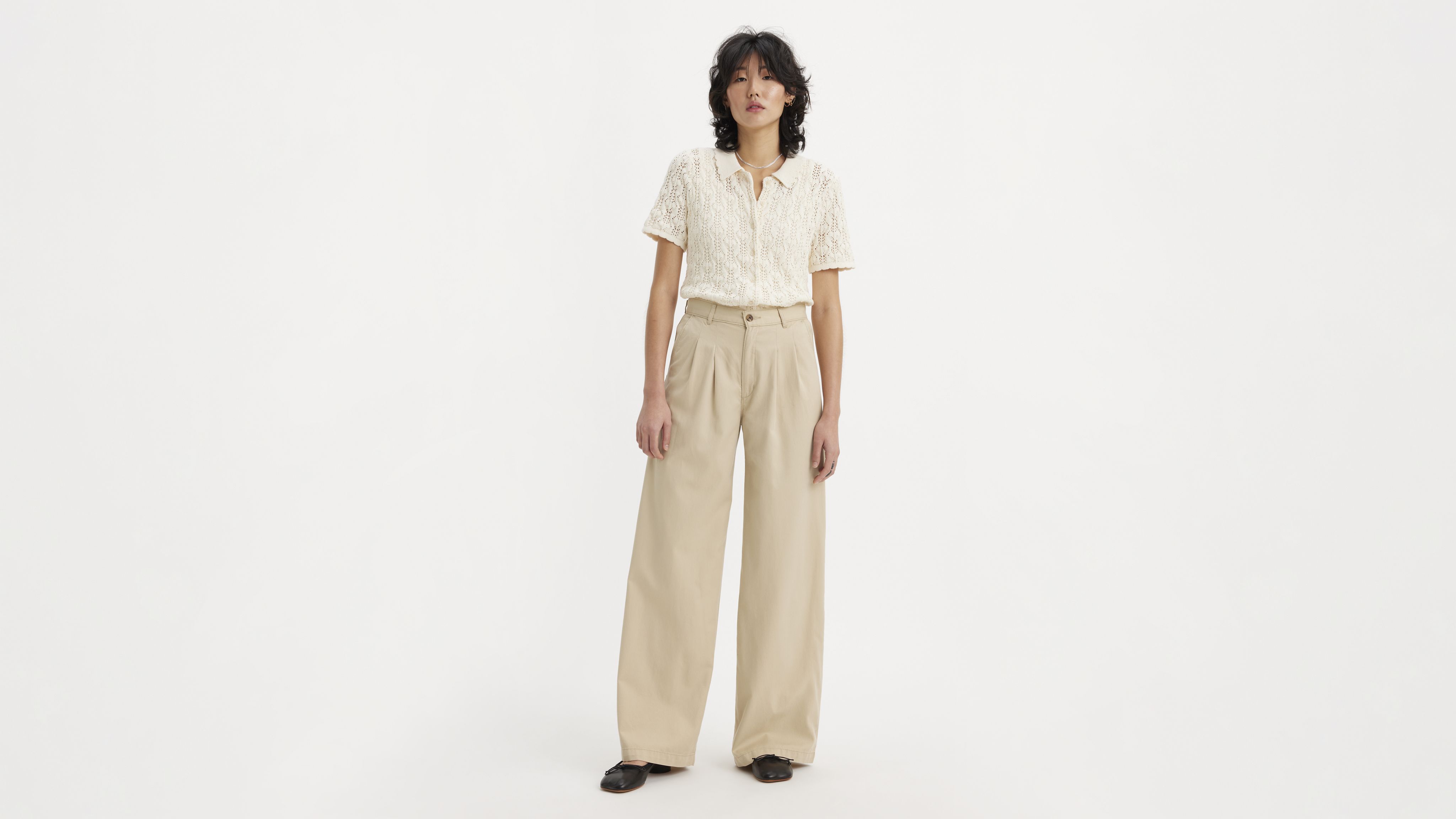 Pleated Wide Leg Trousers 5