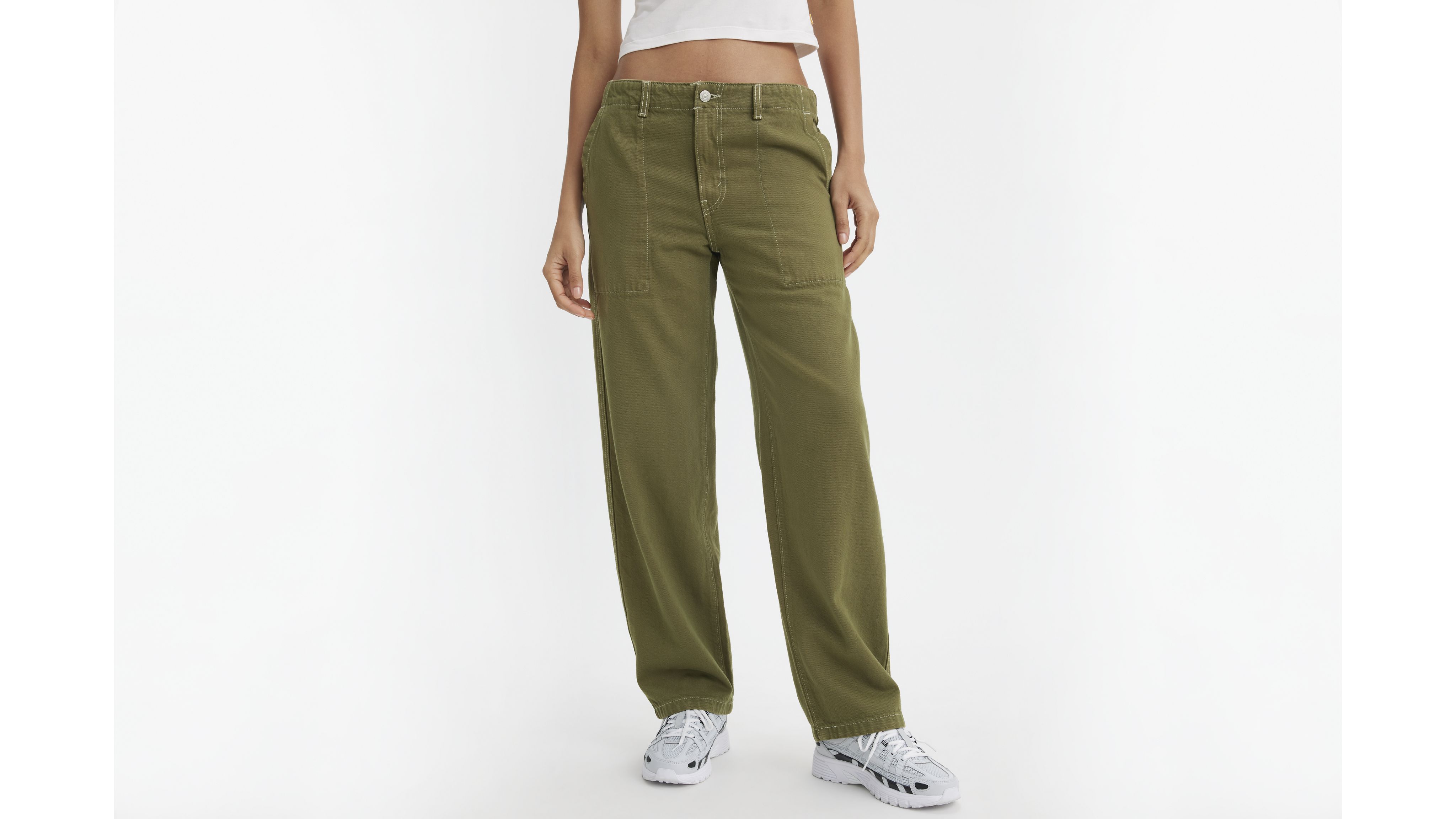Baggy Dad Utility Women's Pants - Green | Levi's® US