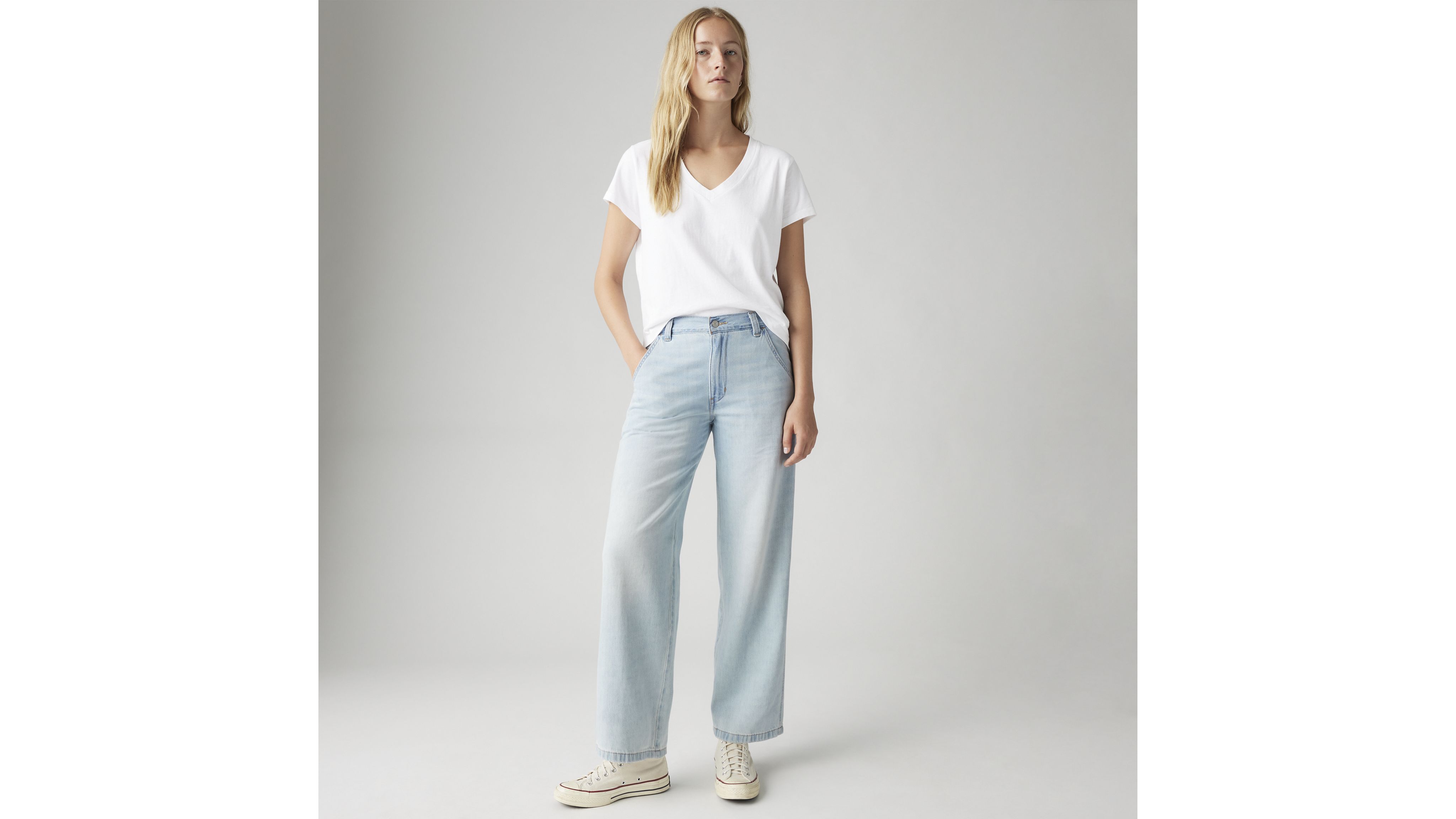Baggy Carpenter Linen+ Denim Lightweight Women's Jeans 1